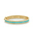 Gold, Diamond & Turquoise Baguette and Round Bezel Hinge Bangle