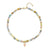 Gold & Diamond Enamel Fringe Multi Morganite Anklet