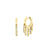 Gold & Diamond Baguette Fringe Huggie Hoops