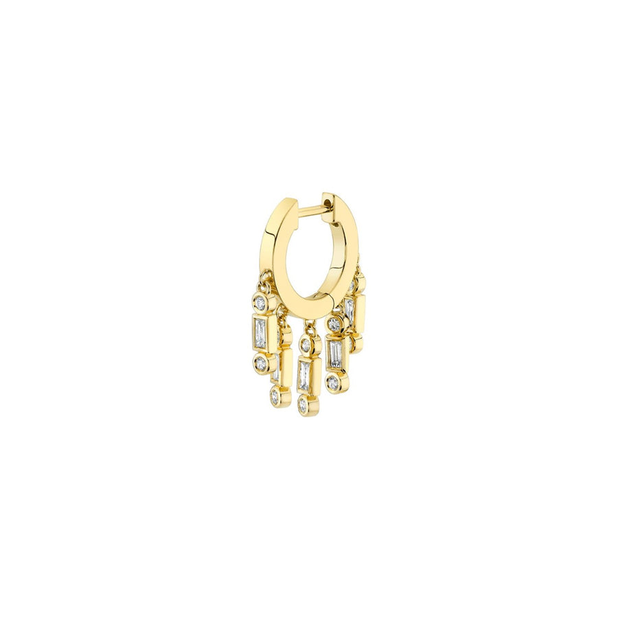 Gold & Diamond Baguette Fringe Huggie Hoops - Sydney Evan Fine Jewelry