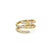 Gold & Diamond Baguette Double Coil Ring