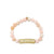 Gold & Diamond Baguette Bar on Morganite