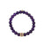 Gold & Amethyst Stacked Baguette & Bezel Rondelle on Amethyst