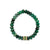 Gold & Emerald Stacked Baguette & Bezel Rondelle on Emerald