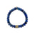 Gold & Sapphire Stacked Baguette & Bezel Rondelle on AB Lapis