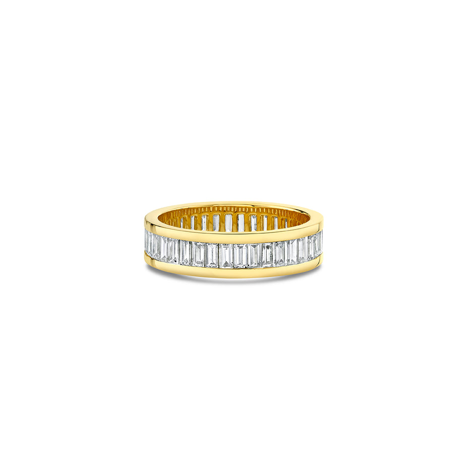 Gold & Diamond Channel Set Baguette Eternity Ring - Sydney Evan Fine Jewelry