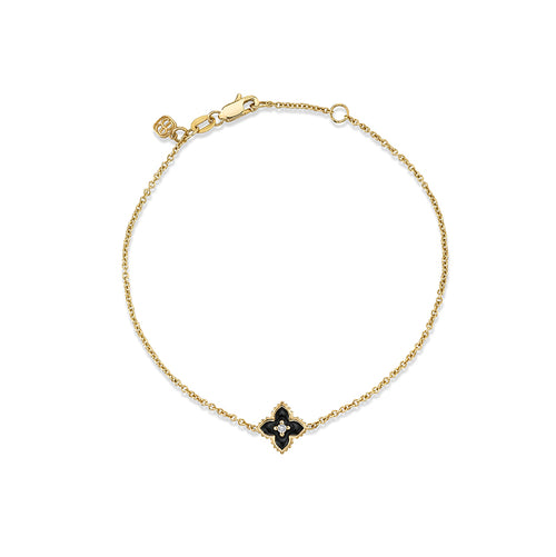 Gold & Diamond Mini Moroccan Flower Bracelet