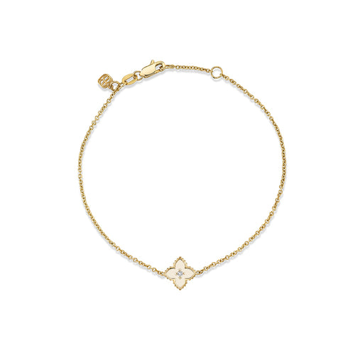 Gold & Diamond Mini Moroccan Flower Bracelet