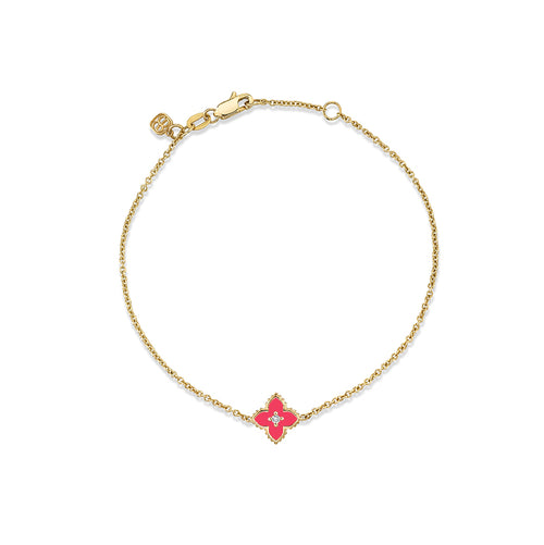 Gold & Diamond Mini Moroccan Flower Bracelet