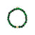 Gold & Diamond Hexagon Initial & Marquise Eye Bead on Tiger Eye