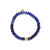 Gold & Diamond Hexagon Initial & Marquise Eye Bead on Sapphire