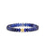Gold & Diamond Hexagon Initial & Marquise Eye Bead on Sapphire
