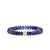 Gold & Diamond Hexagon Initial & Marquise Eye Bead on Sapphire