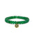 Gold, Diamond & Malachite Wicked Gear Stone Inlay Double Pendant on Green Onyx