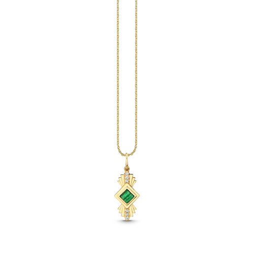 Gold, Diamond & Malachite Wicked Art Deco Charm
