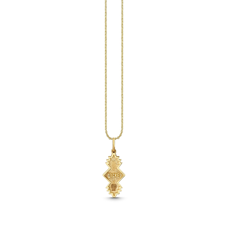 Gold, Diamond & Malachite Wicked Art Deco Charm - Sydney Evan Fine Jewelry