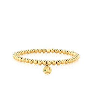 Gold, Emerald & Amethyst Wicked Elphaba Hat Tiny Coin on 14k Yellow Gold - Sydney Evan Fine Jewelry