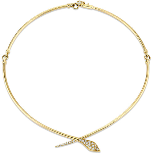 Gold & Diamond Snake Necklace