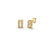 Gold & Diamond Pave Double Wavy Stud