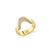 Gold & Diamond Curved Pave Ring