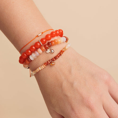 Gold & Diamond Tiny Eye Cord Bracelet