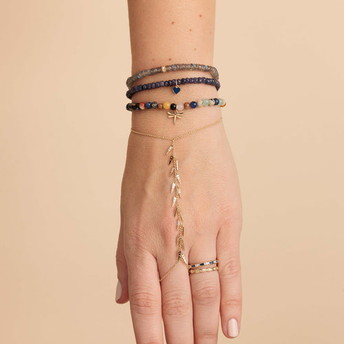 Gold & Diamond Small Fringe Princess Bracelet