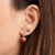 Gold & Diamond Bee Coral Earrings