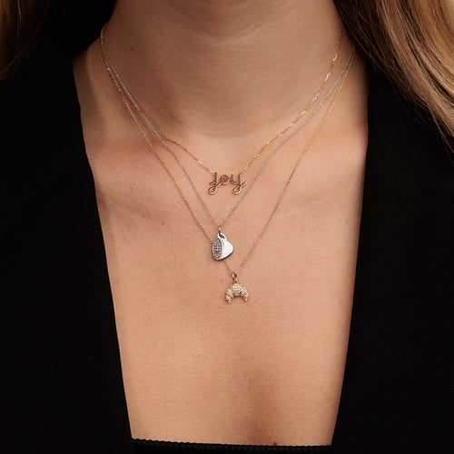 Gold & Diamond Coffee Cup Charm