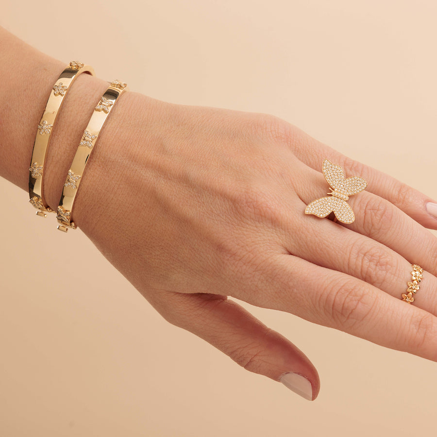 Plumeria eternity ring deals