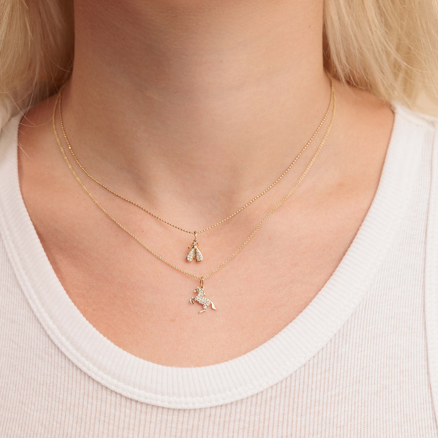 Gold & Diamond Small Horse Charm - Sydney Evan Fine Jewelry