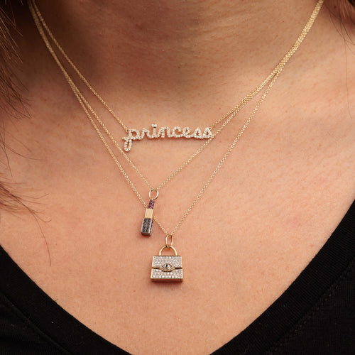 Gold & Diamond Handbag Charm