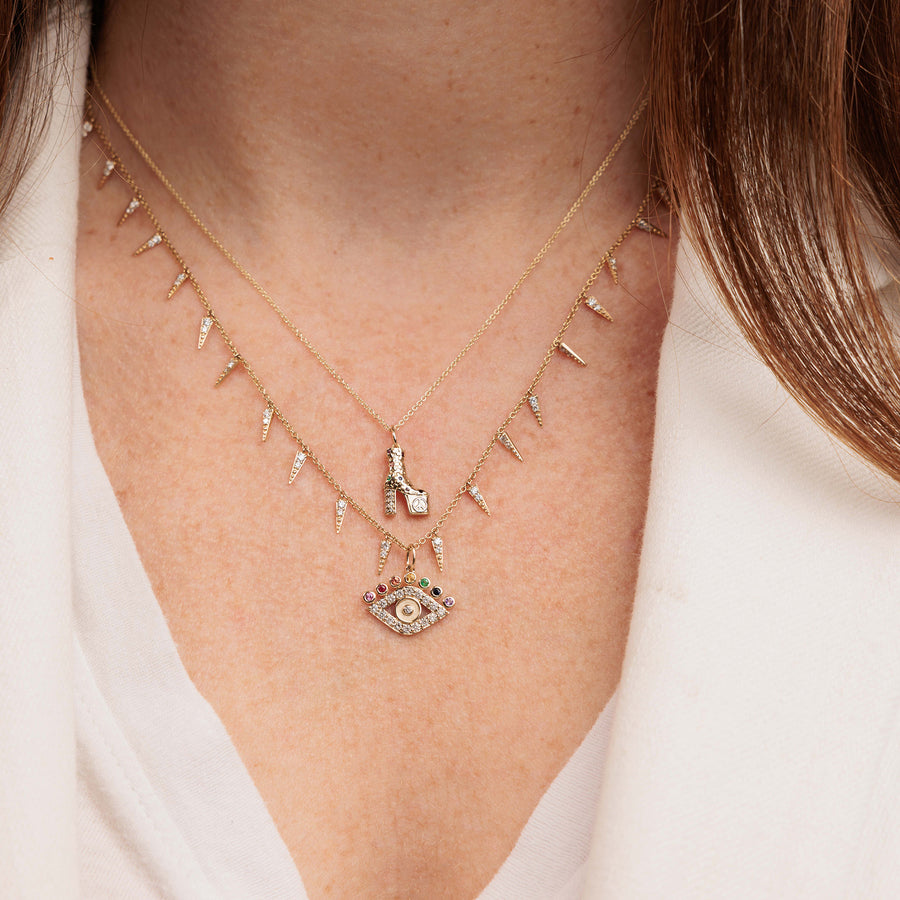 Gold & Diamond Platform Charm - Sydney Evan Fine Jewelry