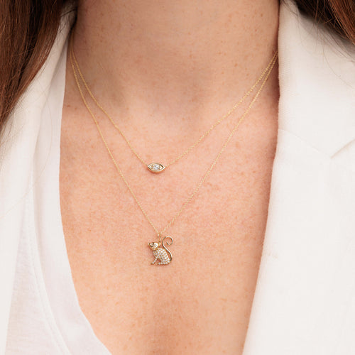 Gold & Diamond Monkey Charm