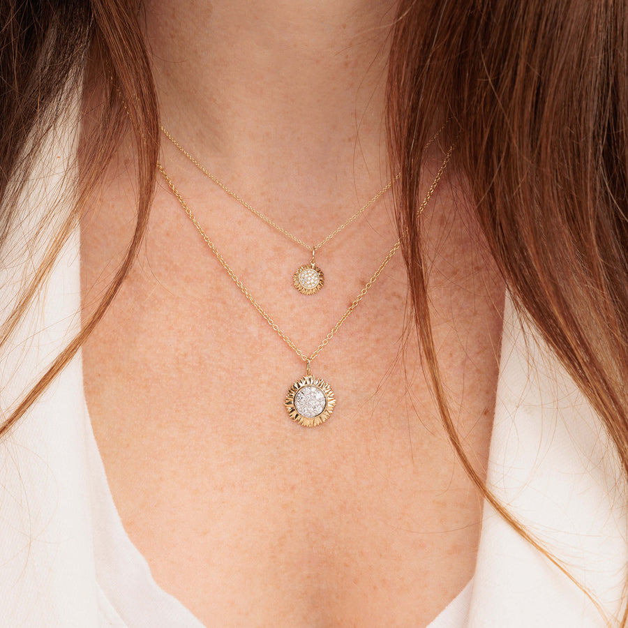 Gold & Diamond Sunflower Charm - Sydney Evan Fine Jewelry