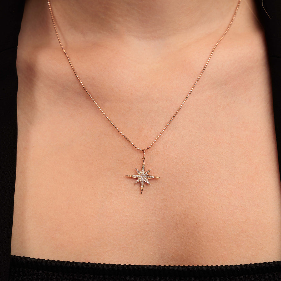 Gold & Diamond Medium Starburst Charm - Sydney Evan Fine Jewelry