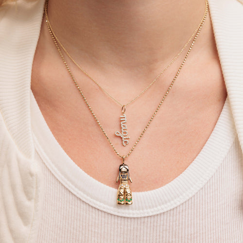 Gold & Diamond Large Alejandra Doll Charm