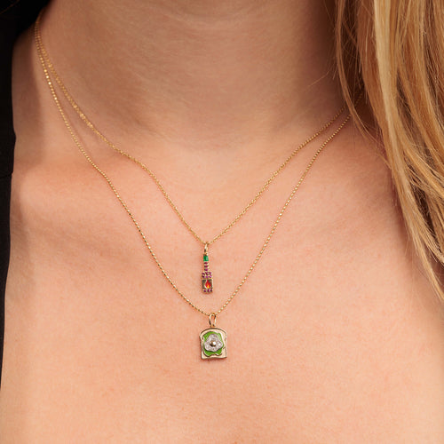 Gold & Diamond Avocado Toast Charm