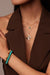 Gold & Diamond Rondelle on Turquoise