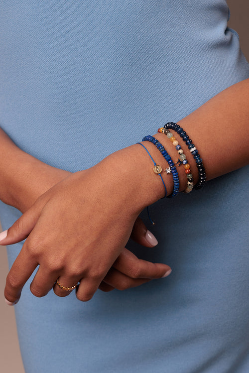 Gold & Enamel Tiny Chai on Semi Precious Stones