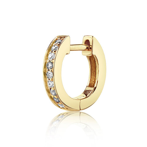 Gold & Diamond Huggie Hoops