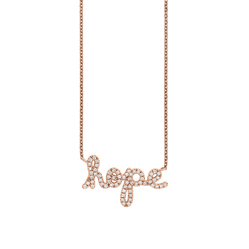 Gold & Pavé Diamond Hope Necklace