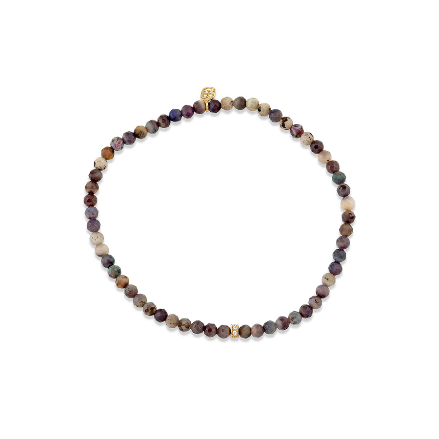 Gold & Diamond Rondelle on Multi Ethiopian Opal - Sydney Evan Fine Jewelry