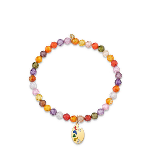 Kids Collection Gold & Diamond Paint Palette on Multicolor Zircon