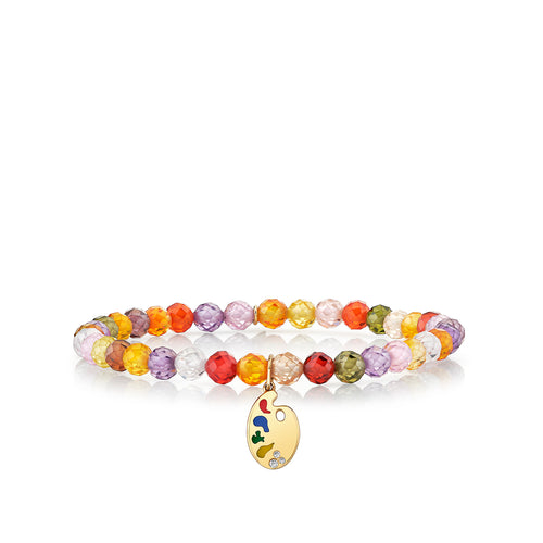 Kids Collection Gold & Diamond Paint Palette on Multicolor Zircon