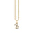 Gold & Diamond Large Initial Charm Necklace