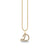 Gold & Diamond Large Initial Charm Necklace