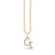 Gold & Diamond Large Initial Charm Necklace