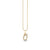 Gold & Diamond Large Initial Charm Necklace