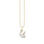 Gold & Diamond Large Initial Charm Necklace