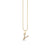 Gold & Diamond Large Initial Charm Necklace